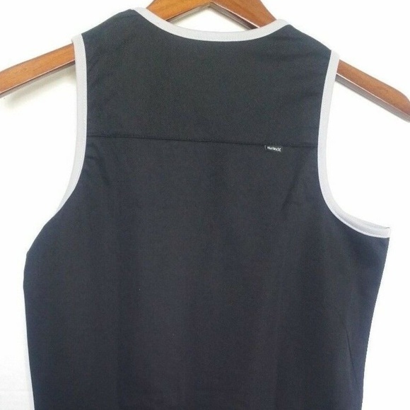 Hurley Boys Kids Sleeveless Jersey Black Silver - Picture 2 of 3